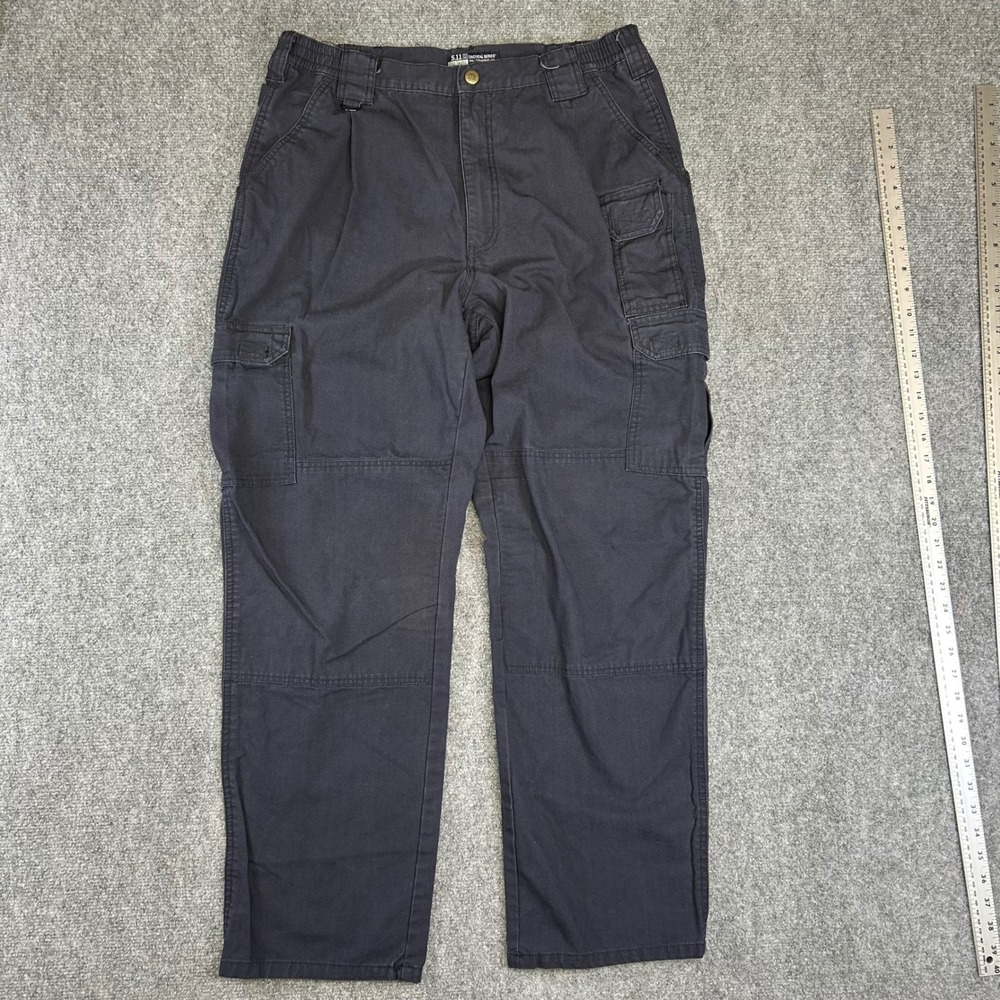5.11 Tactical Series 74251 Mens Black Cotton Canvas Cargo Pants 36x32 Utility